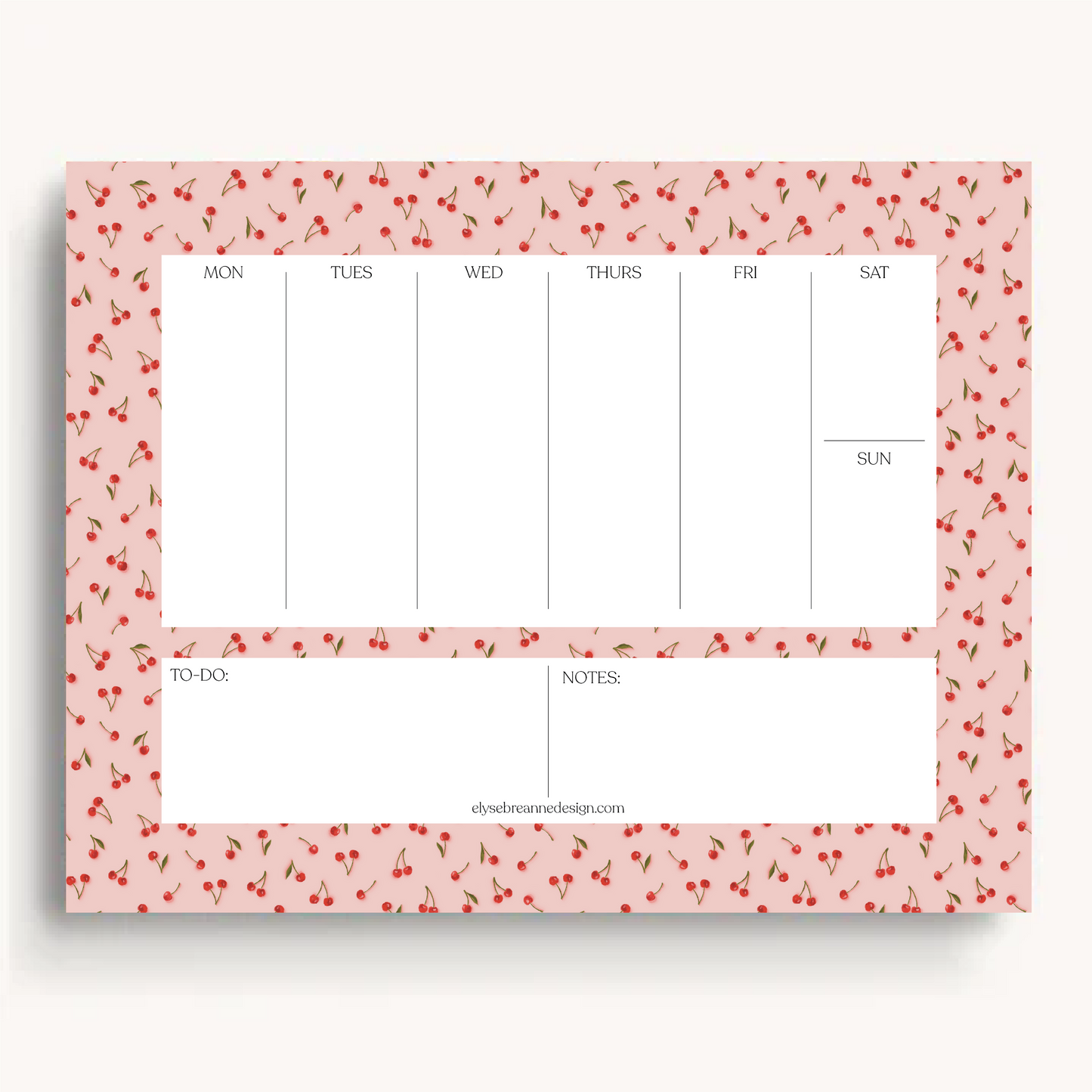 Floral Weekly Planner Notepad