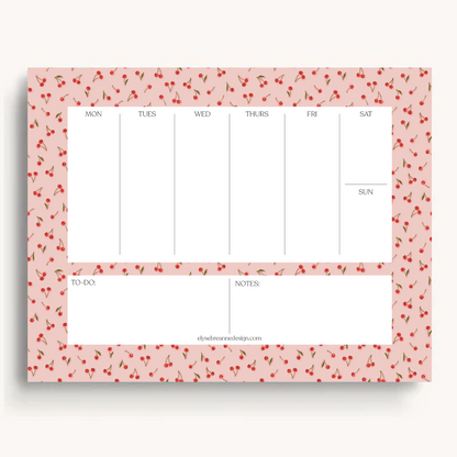 Floral Weekly Planner Notepad