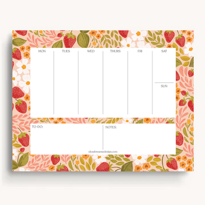 Floral Weekly Planner Notepad