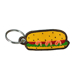 Poboy Embroidered Keychain