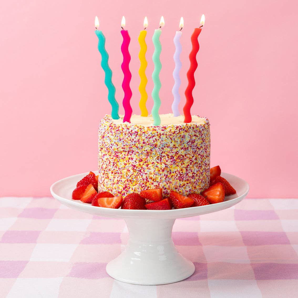 Wavy Tall Birthday Candle - 12 Pack
