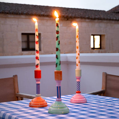 Enamel Candle Holder Set | Summer Home Decor Gifts |