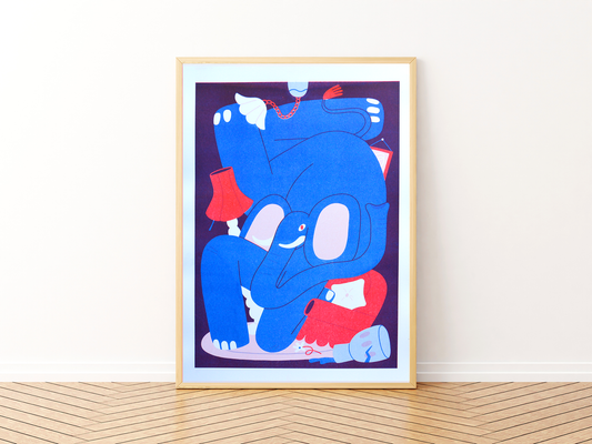 Elephant A3 Risograph Print