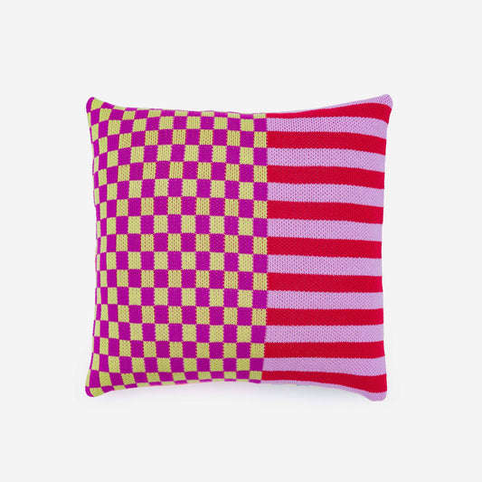 Pattern Patch Pillow Cover