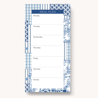 Floral Magnetic Meal Plan Notepad