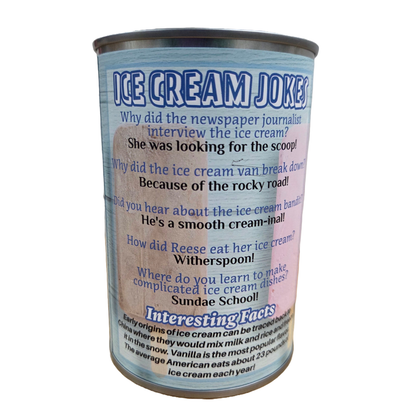Canned Ice Cream Bar | Summer Treat | Plush Gift w/Jokes