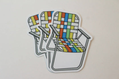 Vintage Aluminum Lawn Chair Sticker