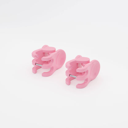 Mini Claw Clip Hoop Earrings in Guava