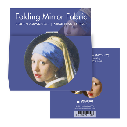 MicroFiber Folding Pocket Mirror, Girl with the pearl