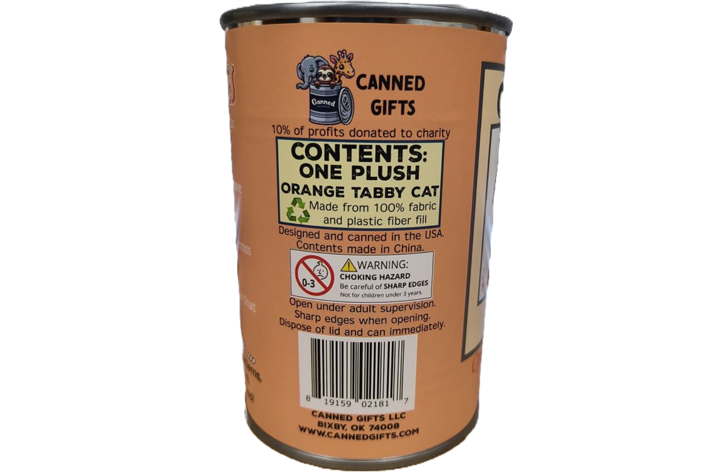 Canned Orange Tabby Cat