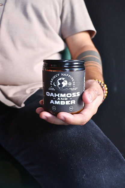 Oakmoss and Amber Soy Candle - 8oz | Valentine's Scent