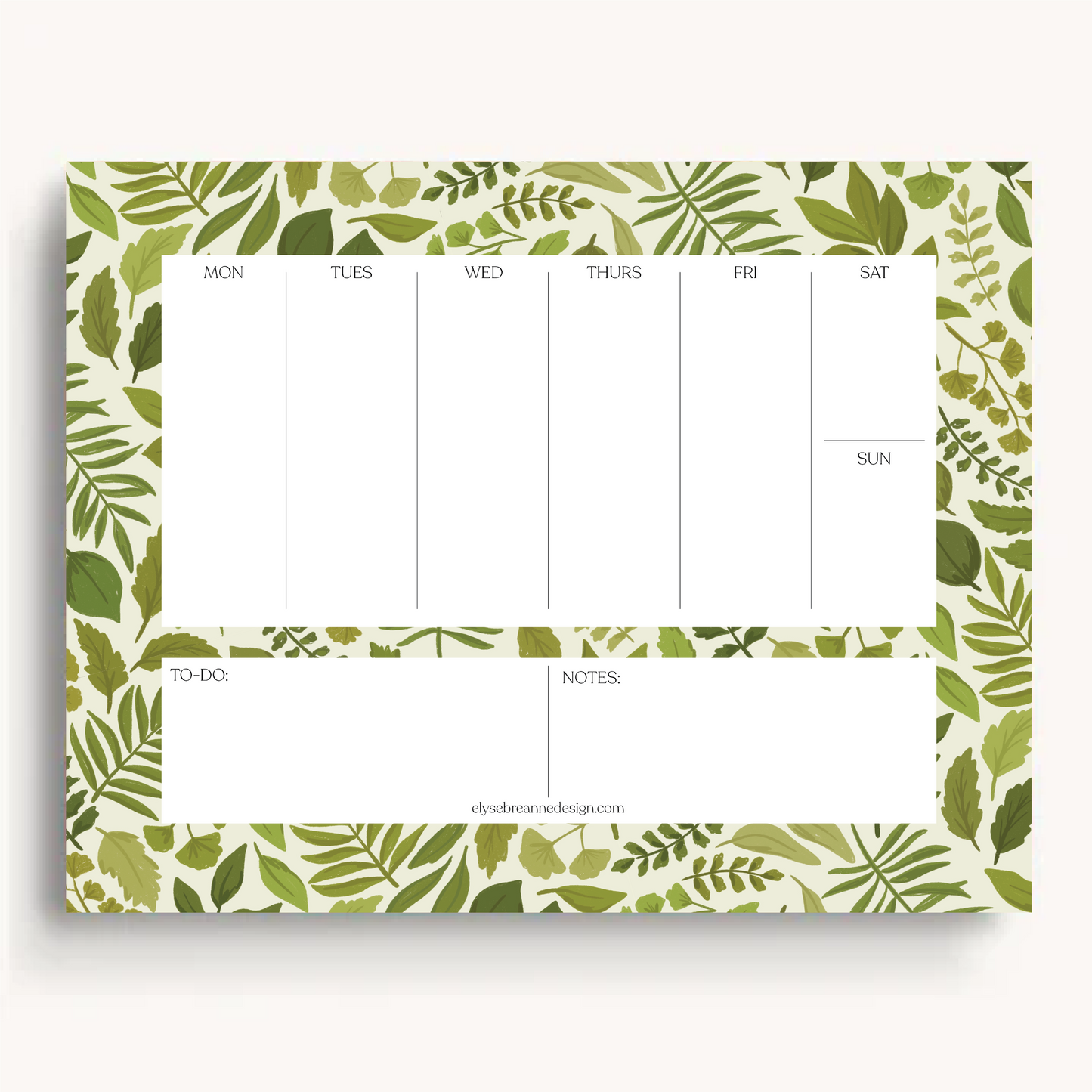 Floral Weekly Planner Notepad
