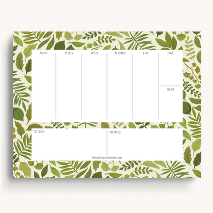Floral Weekly Planner Notepad