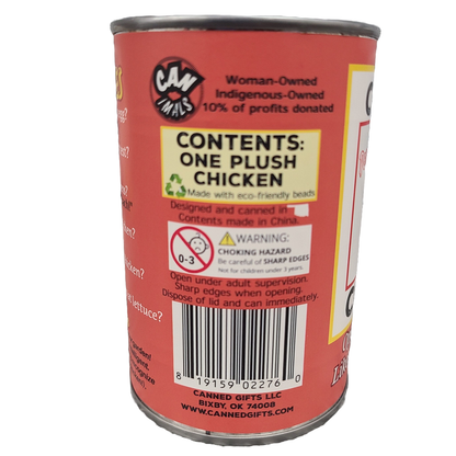 Canned Chicken | Farm Animal Plush w/Jokes | Unique Gift