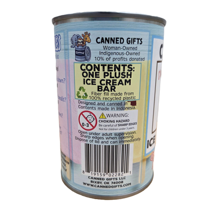 Canned Ice Cream Bar | Summer Treat | Plush Gift w/Jokes
