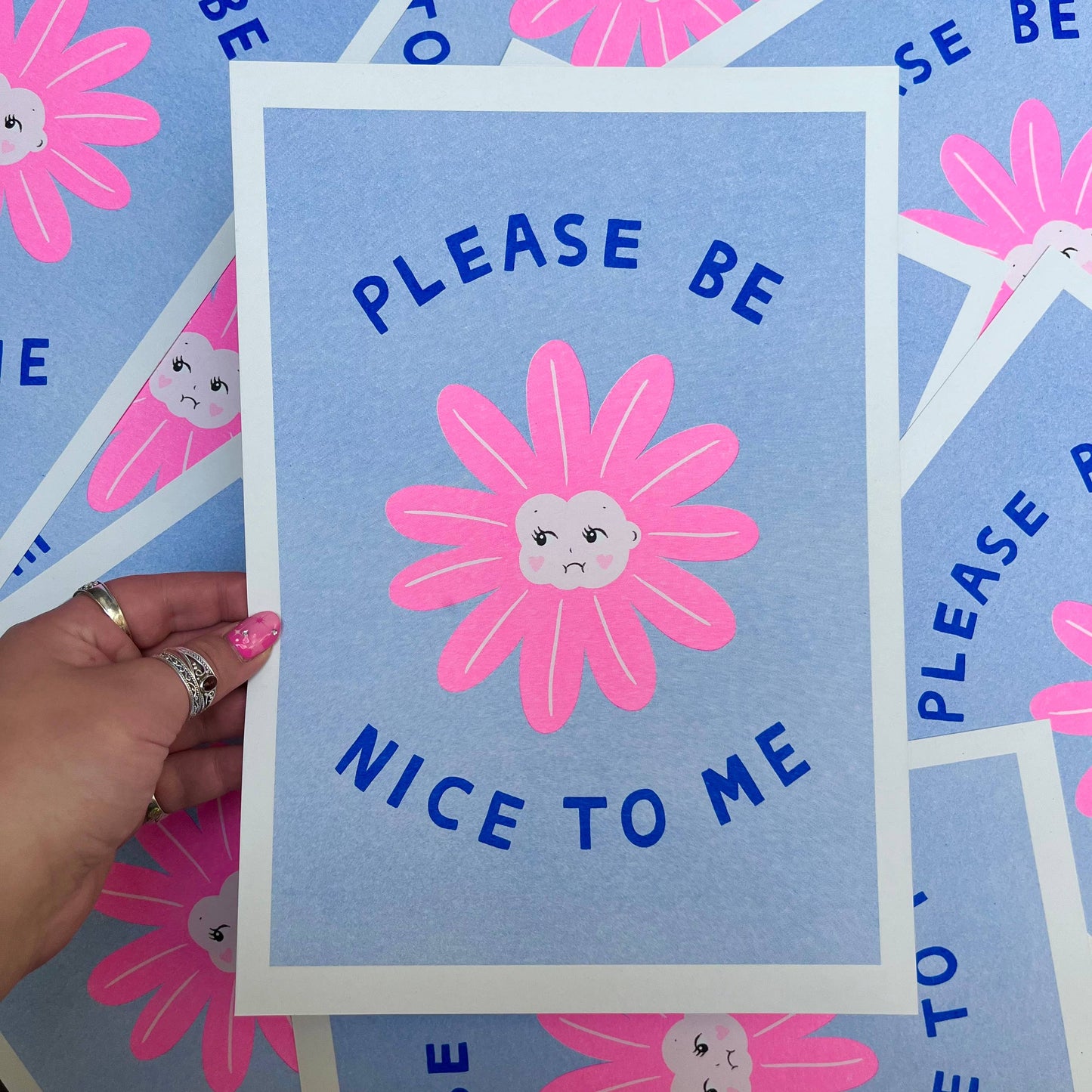 Please Be Nice To Me Risograph Print