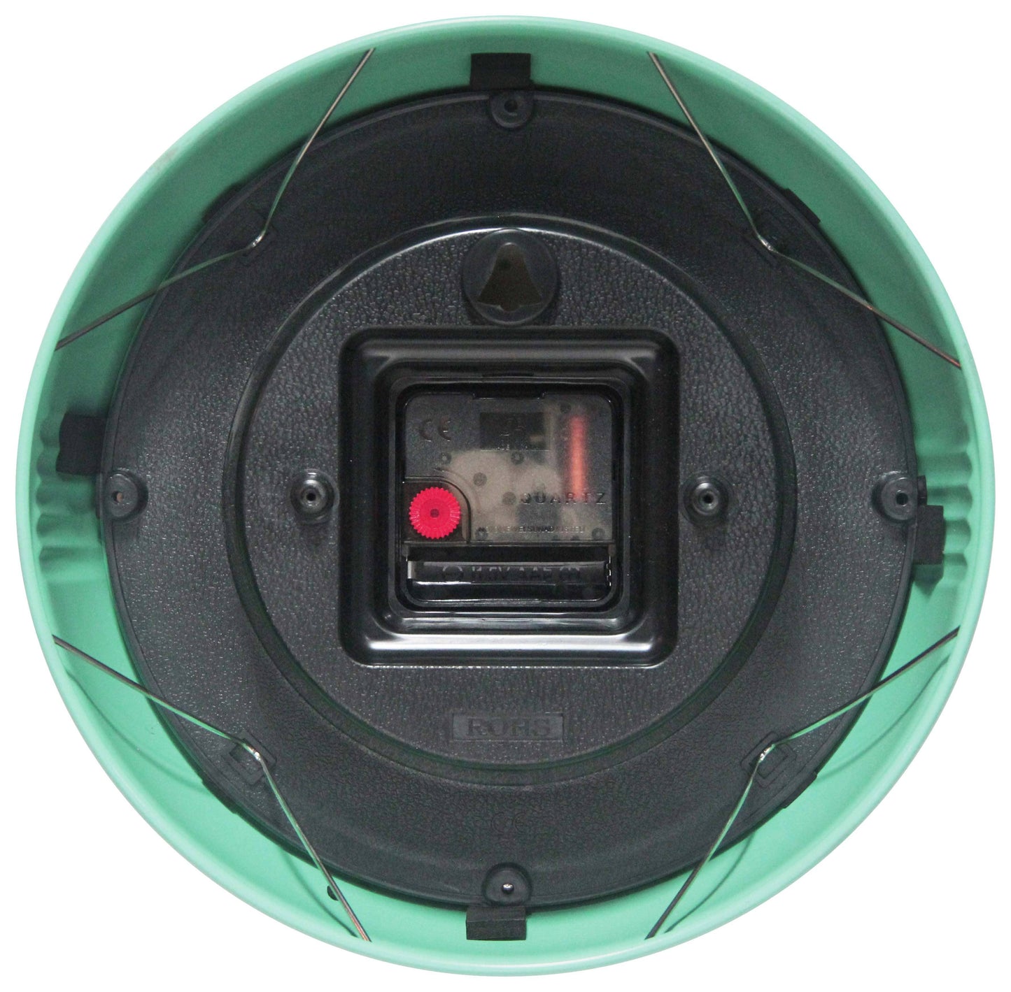 Retro Round Mint Green Indoor Wall Clock 9.5 Inch