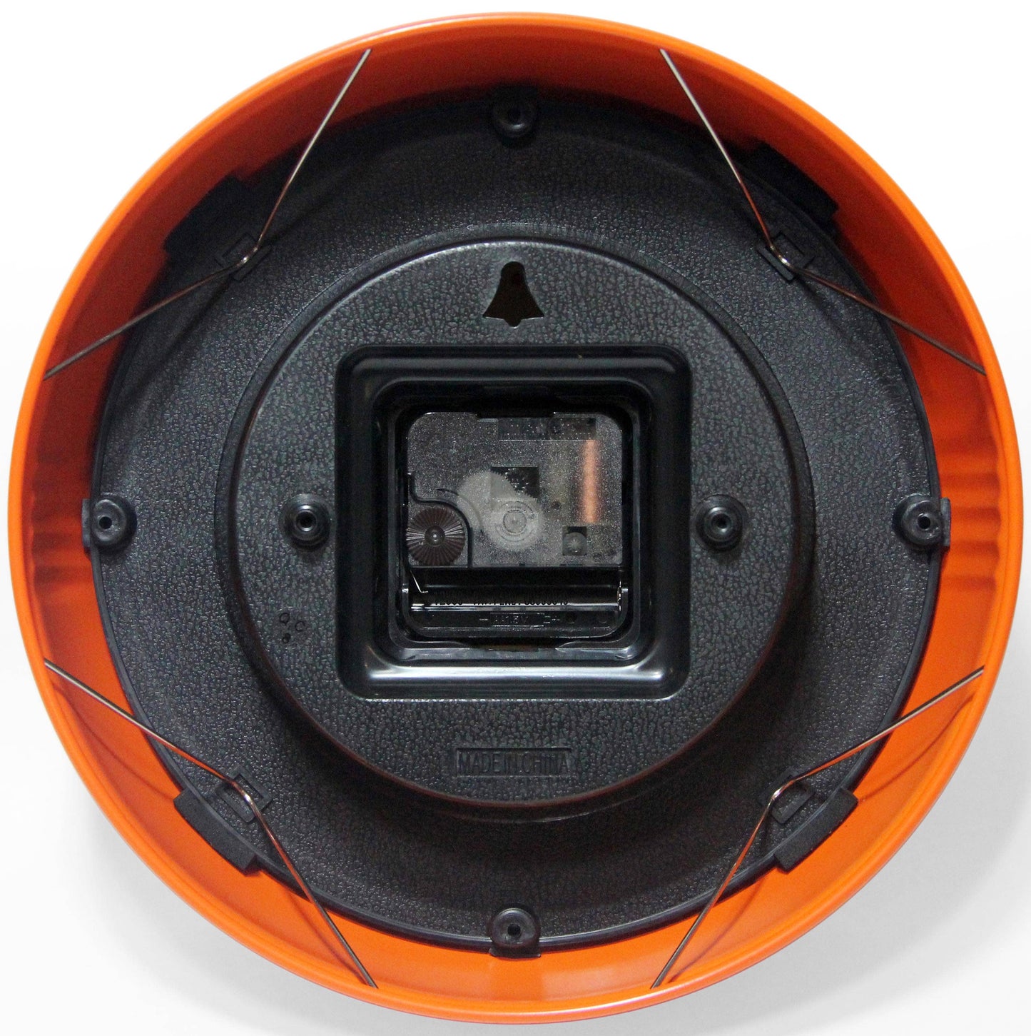 Retro Round Orange Indoor Wall Clock 9.5 Inch