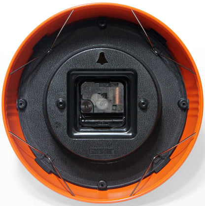 Retro Round Orange Indoor Wall Clock 9.5 Inch