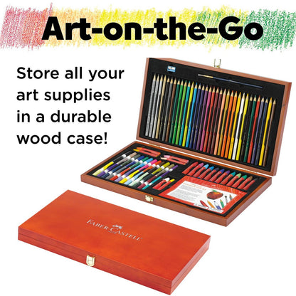 64- Piece Young Artist Essentials Art Set Gift Set for Kids