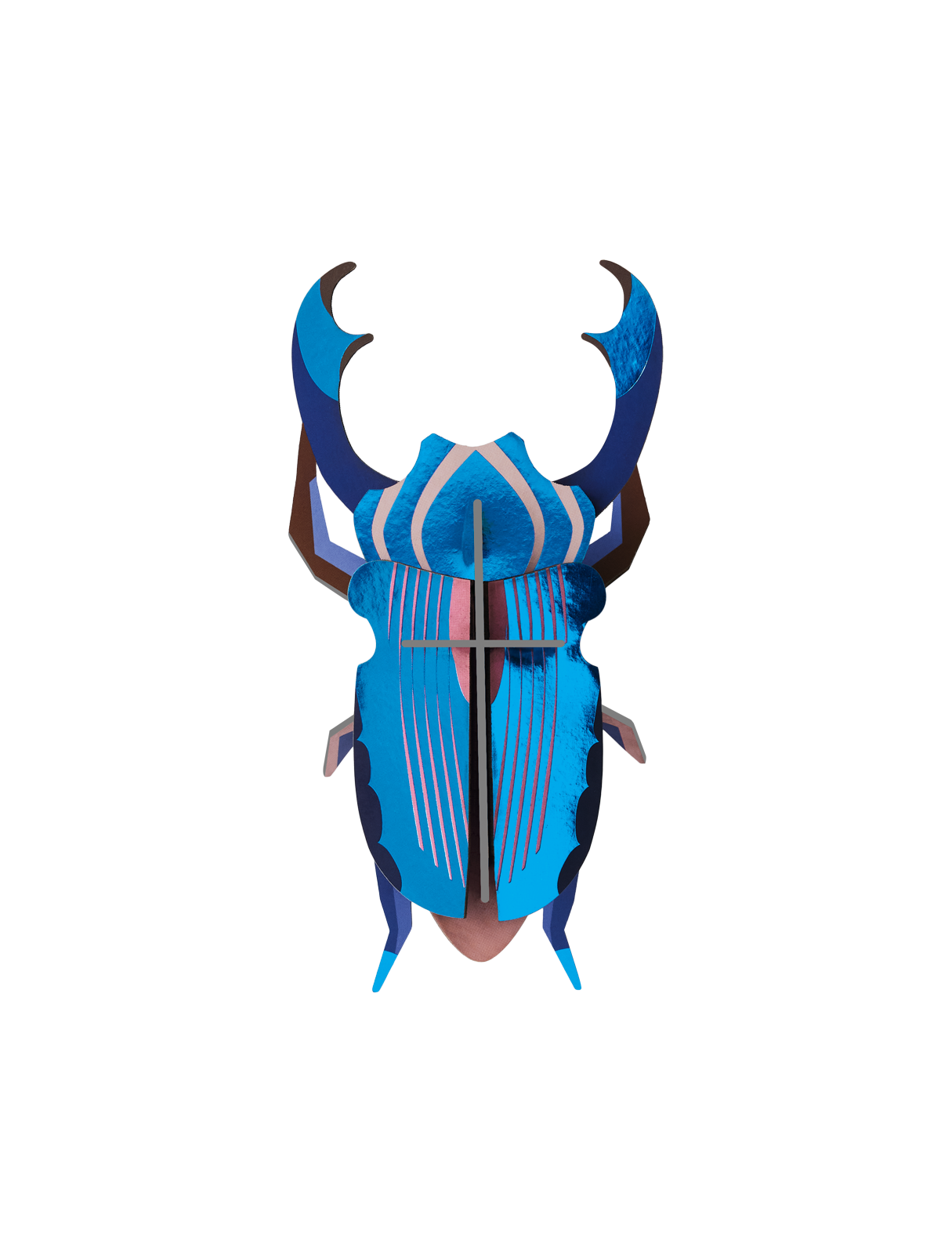 3D Wall Art - Radiant Beetle - Azure Stag Beetle