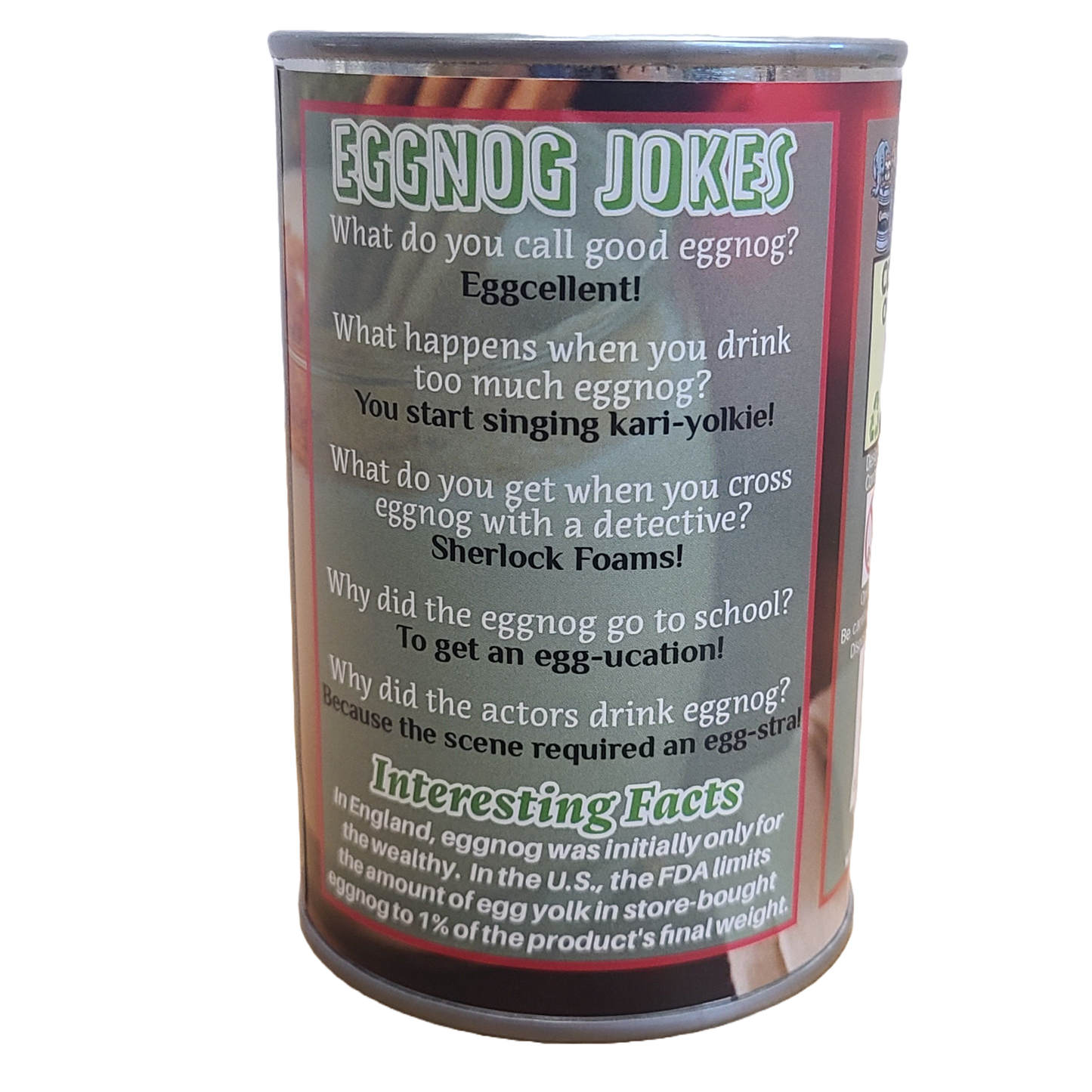 Canned Eggnog - Egg Nog Carton Plush Gift in Can