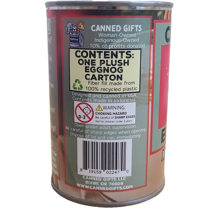 Canned Eggnog - Egg Nog Carton Plush Gift in Can