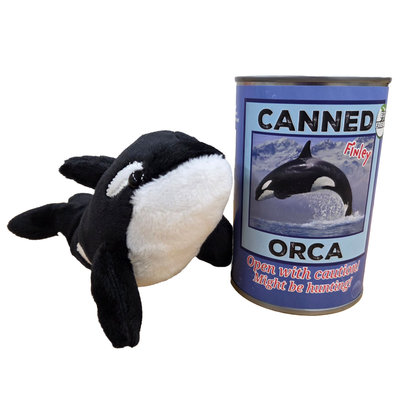 Finley the Canned Orca | Stuffed Animal Plush w/Jokes | Gift