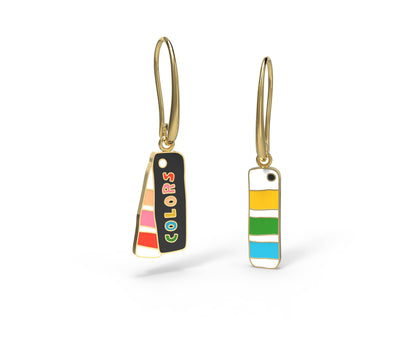 Color Swatch Book Earrings