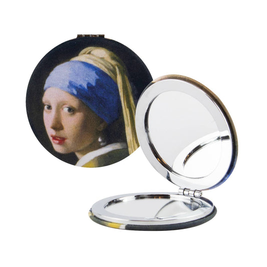 MicroFiber Folding Pocket Mirror, Girl with the pearl
