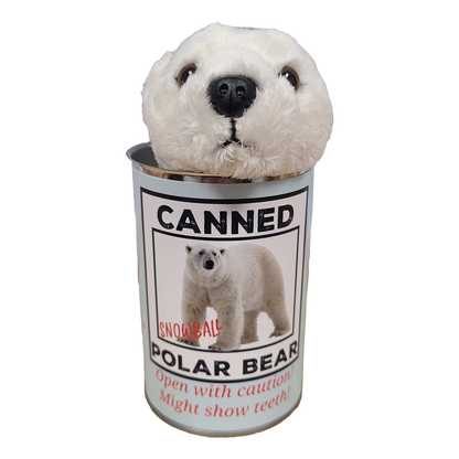 Snowball the Canned Polar Bear