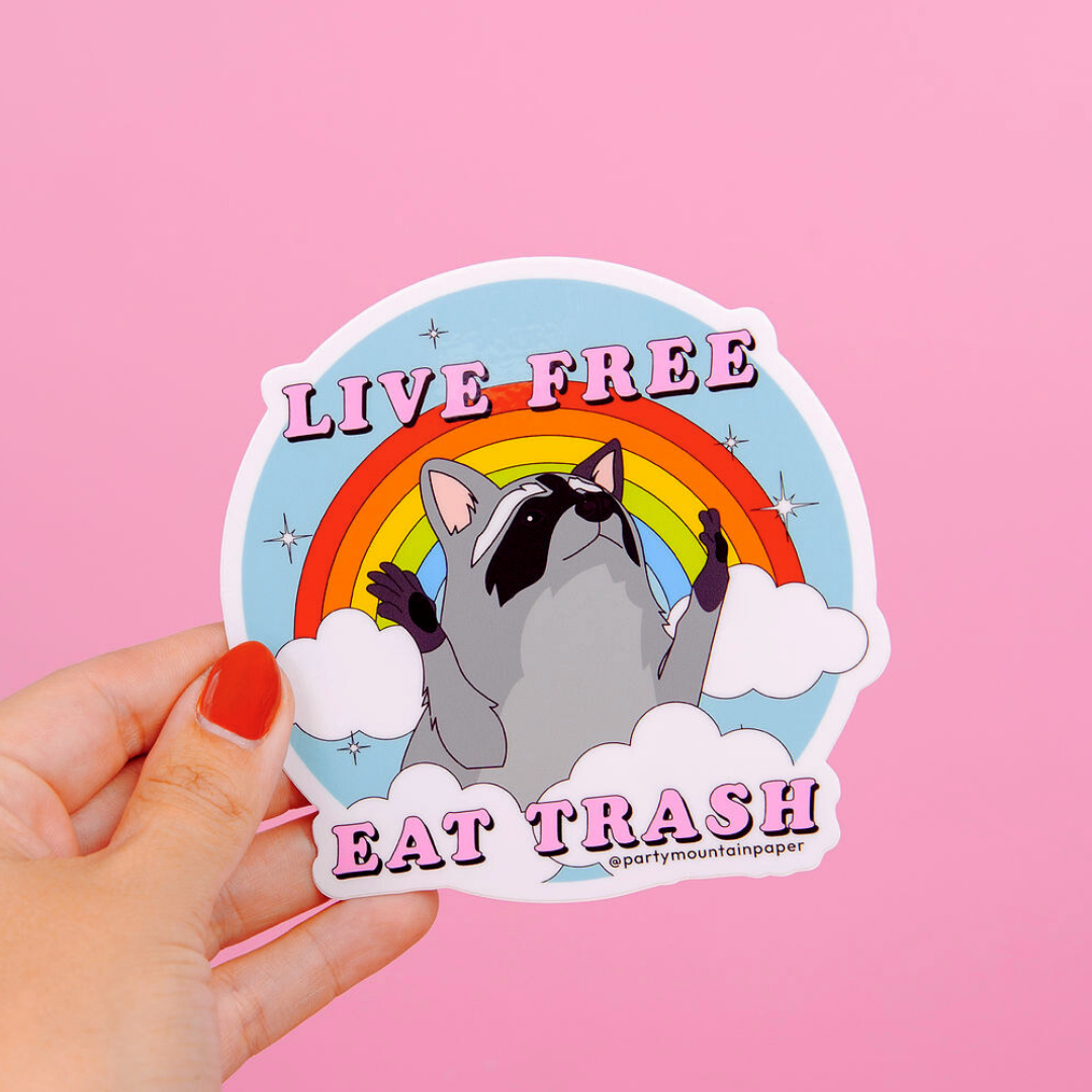 Live Free, Eat Trash Bumper Sticker