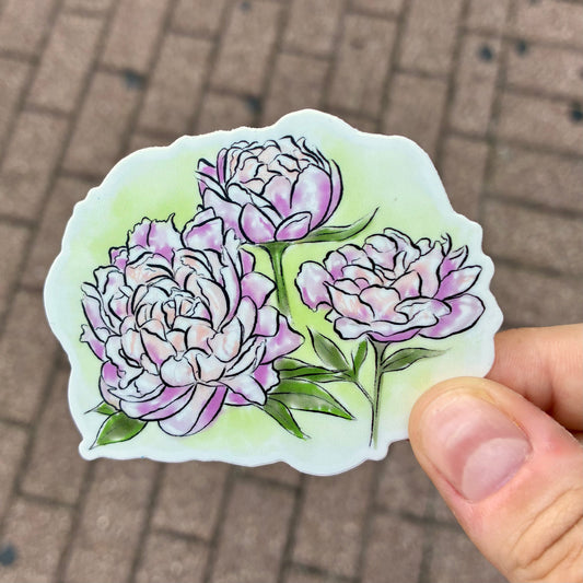 Peony Sticker