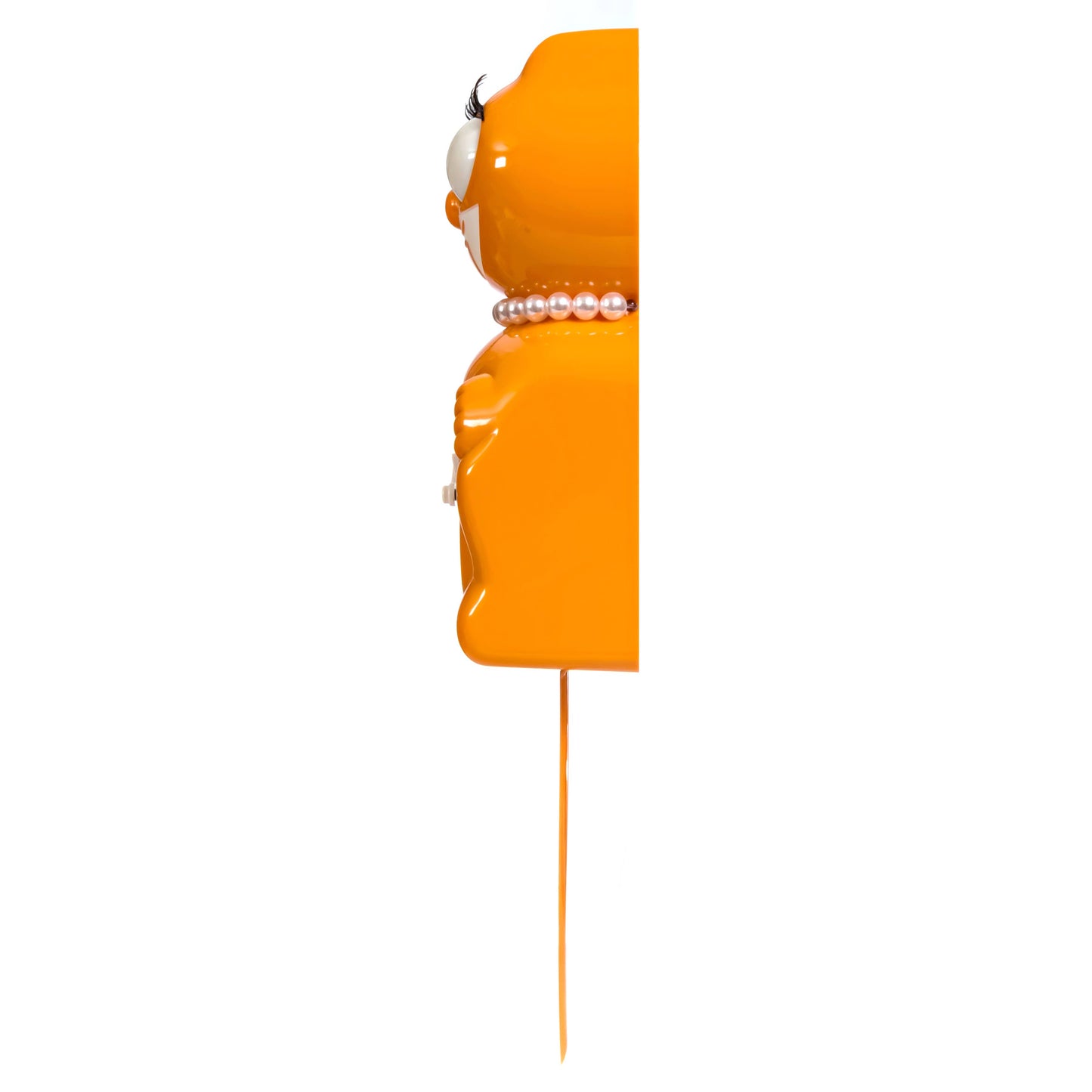 Festival Orange Lady Kit Cat Klock