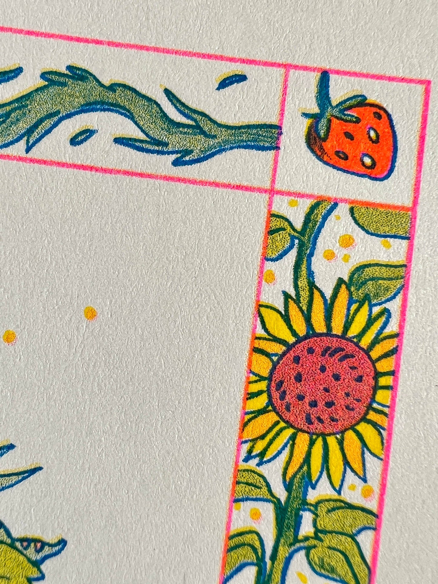 Sunflower Fairy Riso Print