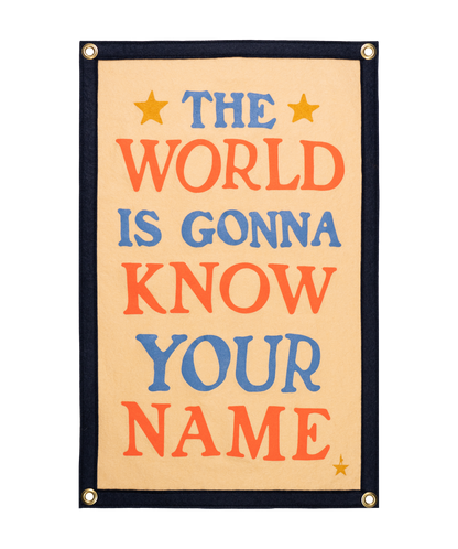 The World Is Gonna Know Your Name Camp Flag • Hamilton x Oxford Pennant
