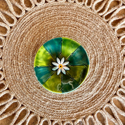 Ceramic Barrel Cactus Incense Burner