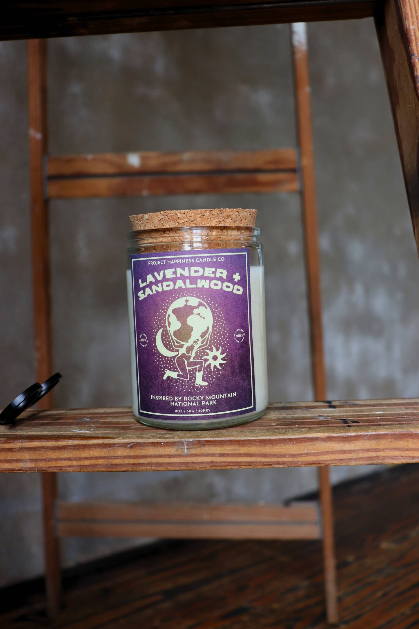 Lavender and Sandalwood Soy Candle - Rocky Mountain 11oz