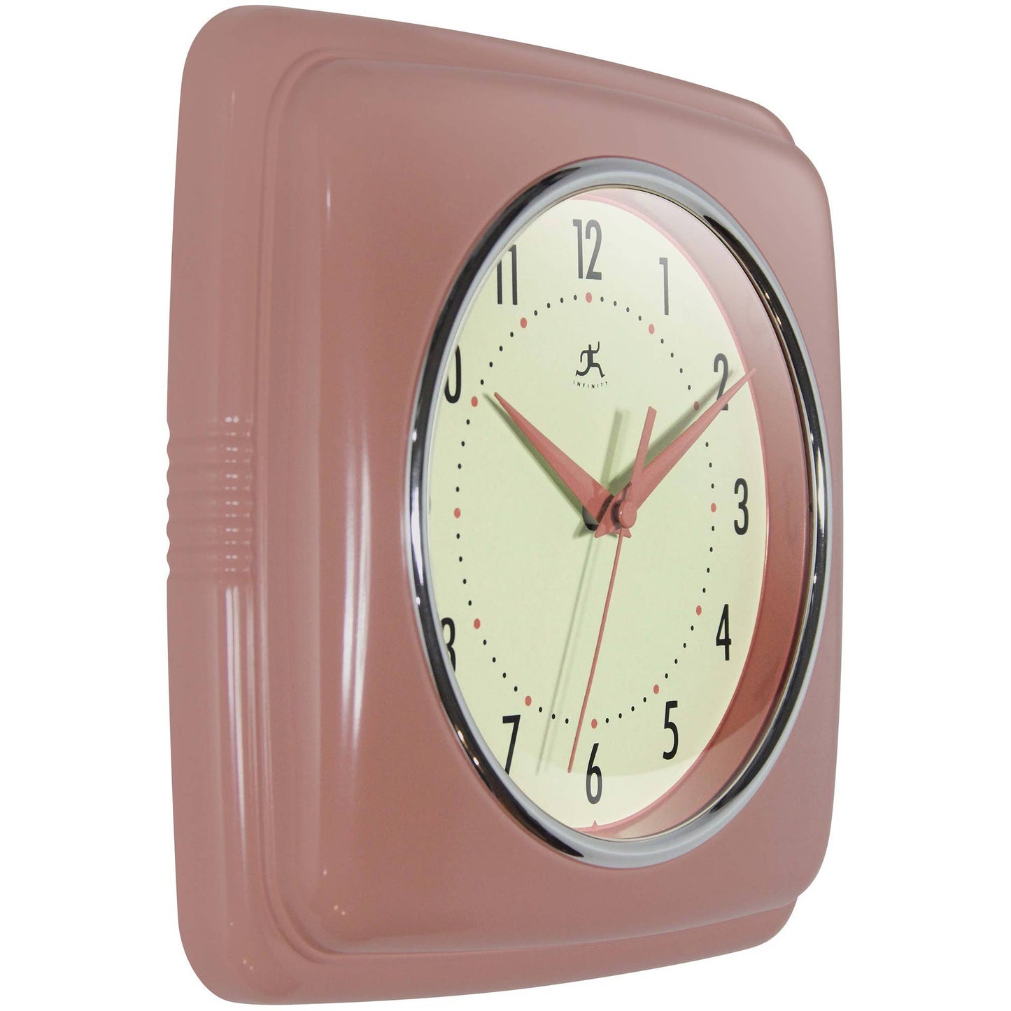 Retro Square Terracotta Indoor Wall Clock 9.25 Inch