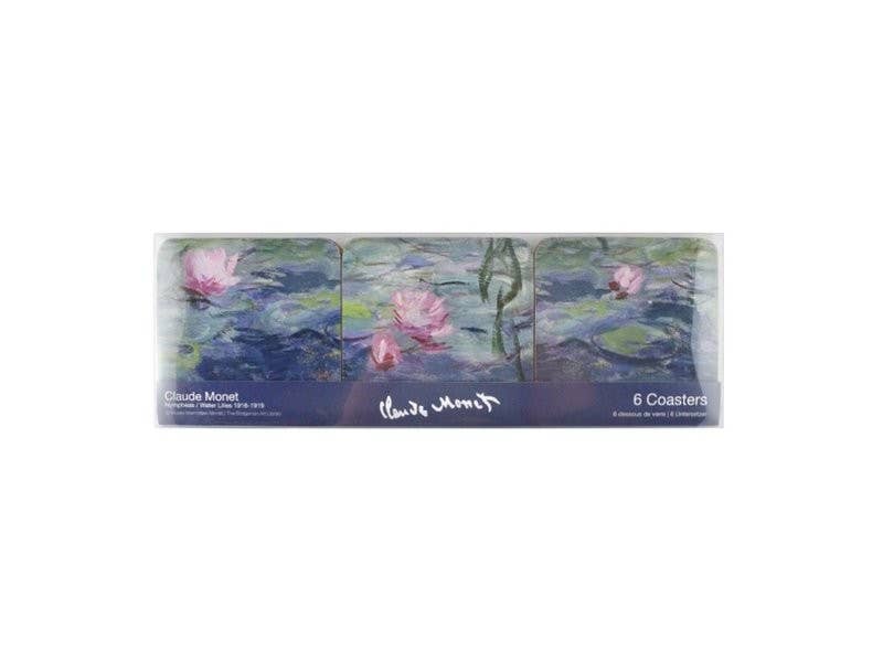 Coasters, Set Of 6, Monet, Waterlilies