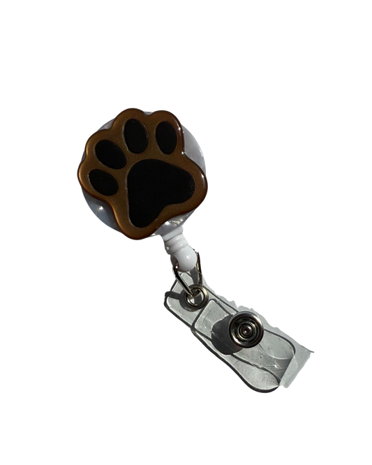 Paw Print Badge Reel