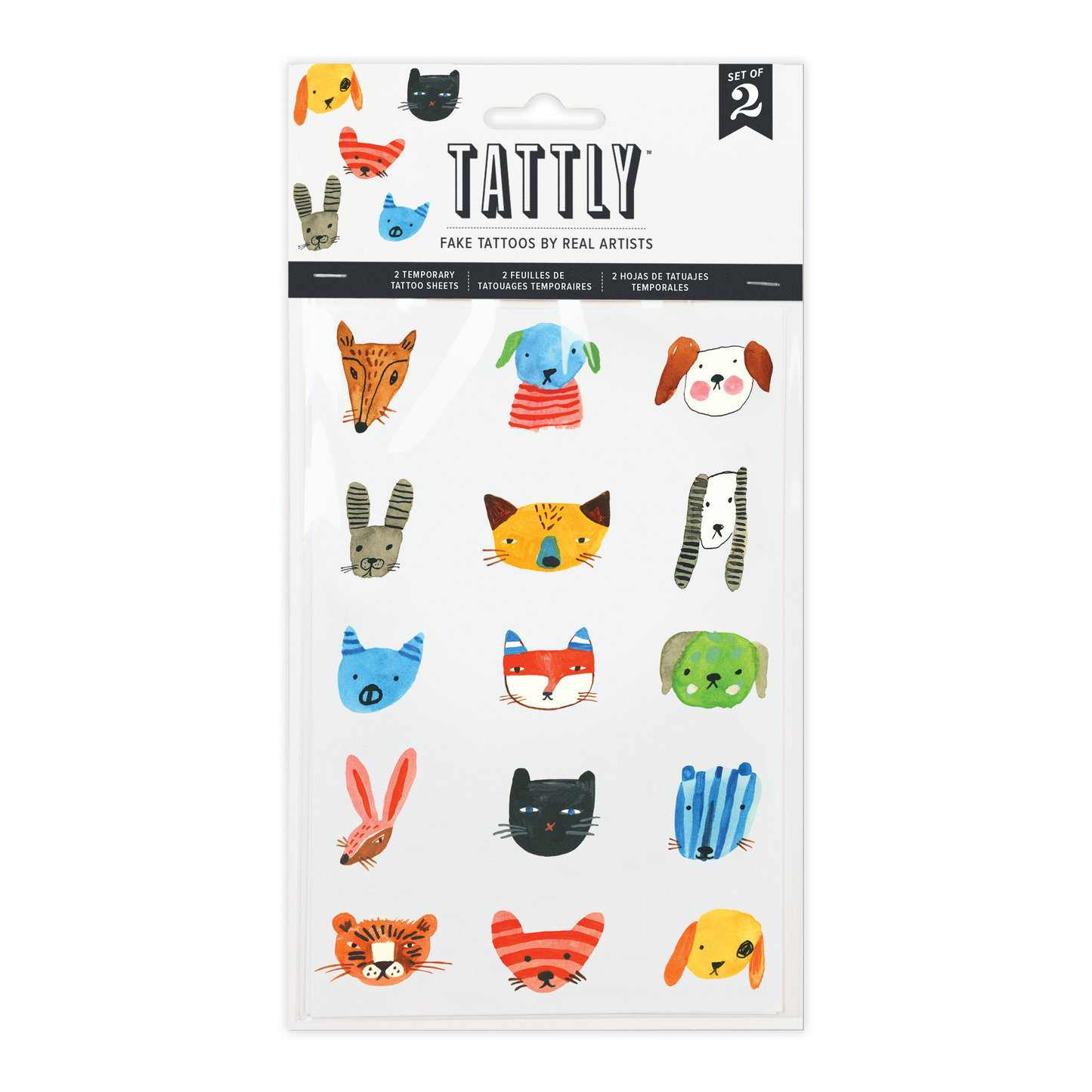 Fuzzy Faces Tattoo Sheets