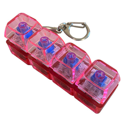 Keyboard Fidget LED Keyring - Pink