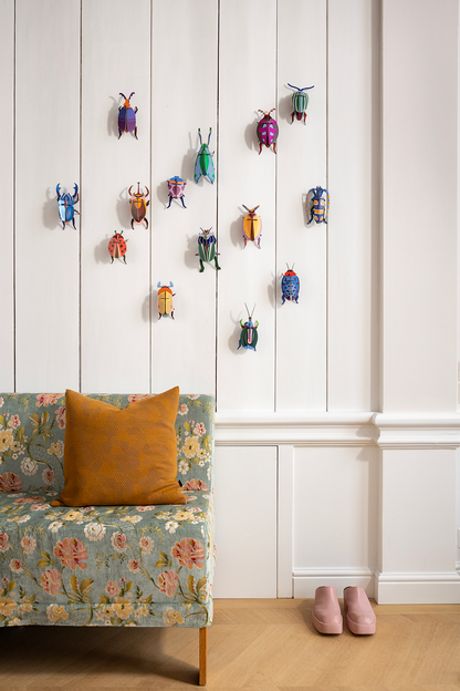 3D Wall Art - Radiant Beetle - Lumen Pink Beetle