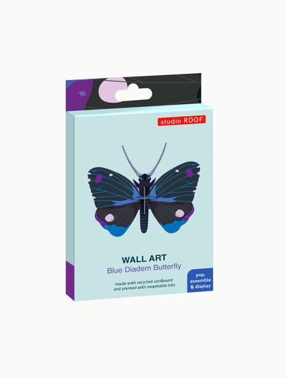 3D Wall Art - Butterfly - Blue Diadem Butterfly