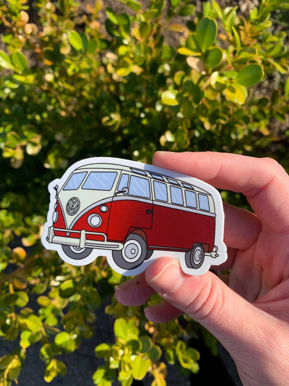 Vintage Volkswagen Bus Sticker