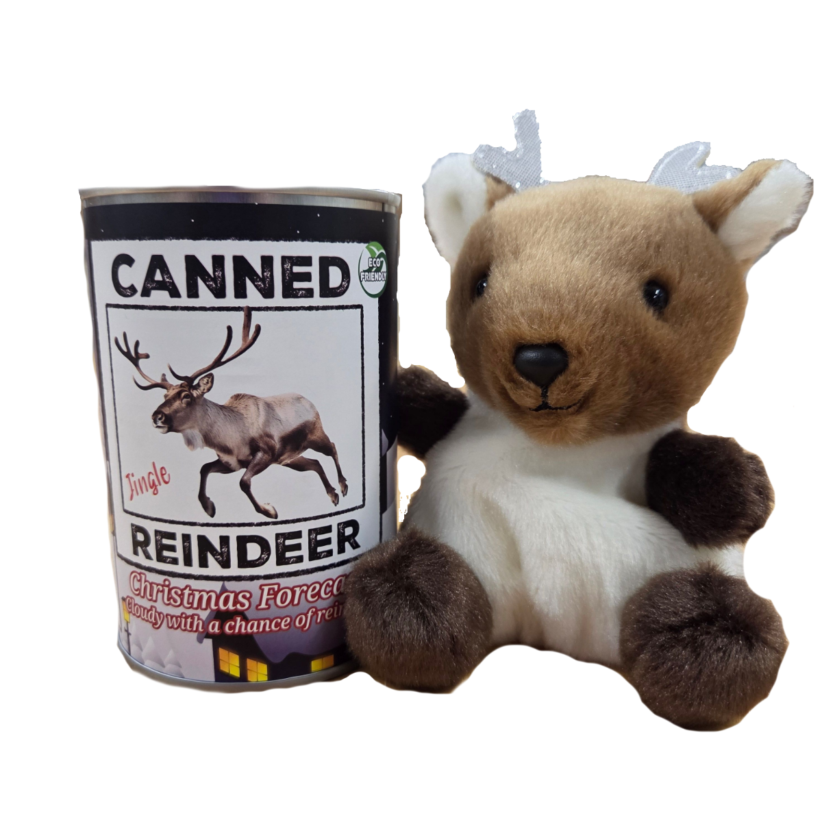 Jingle the Canned Reindeer - Christmas Plush in Can w/Jokes