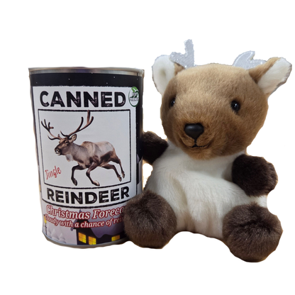 Jingle the Canned Reindeer - Christmas Plush in Can w/Jokes