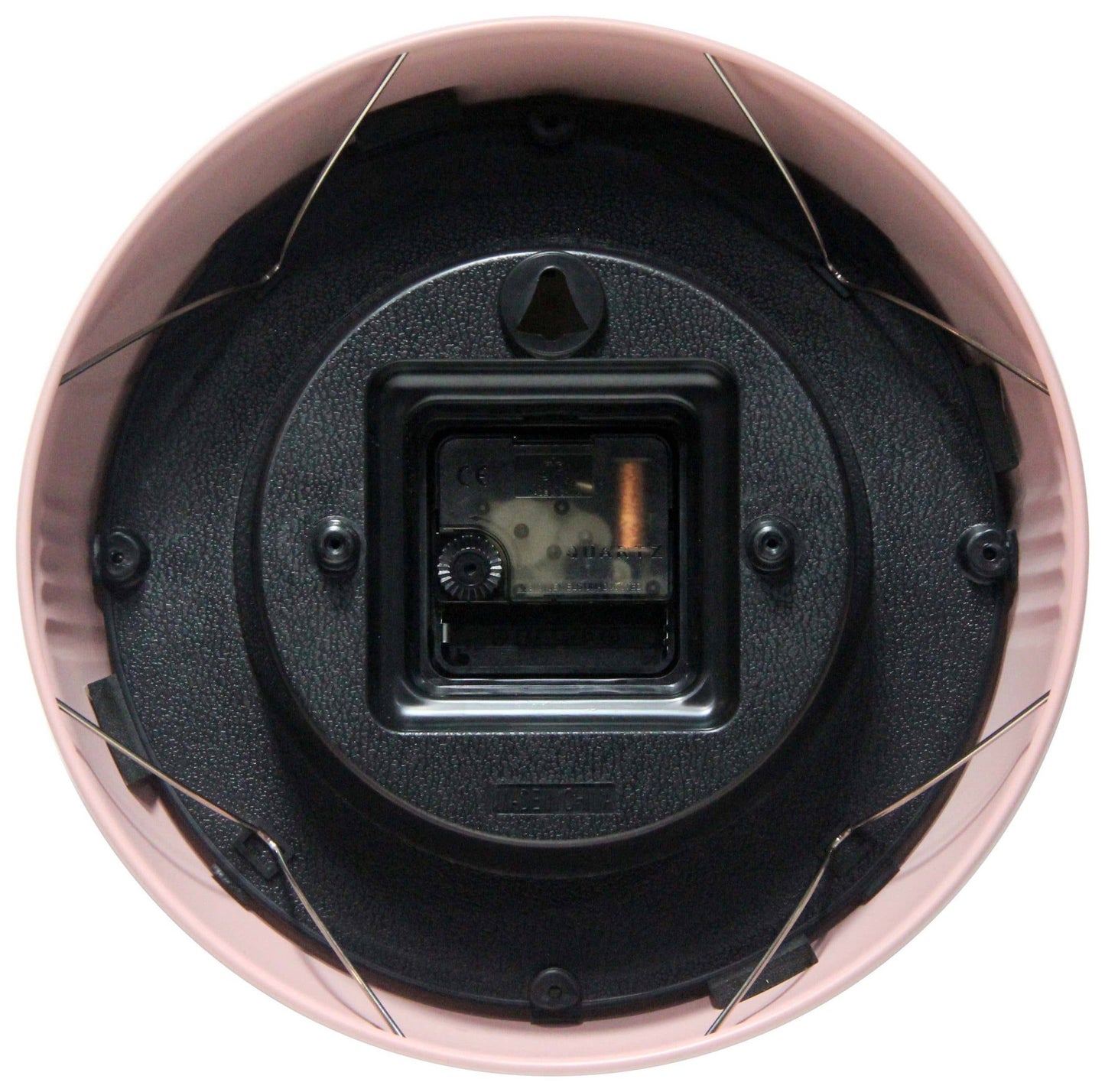 Retro Round Pink Indoor Wall Clock 9.5 Inch