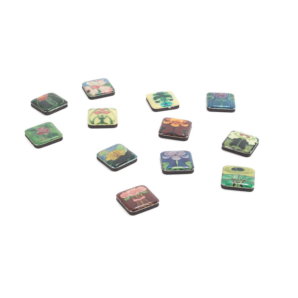 Fridge Magnet Set - Art Nouveau Tiles - 12 pcs